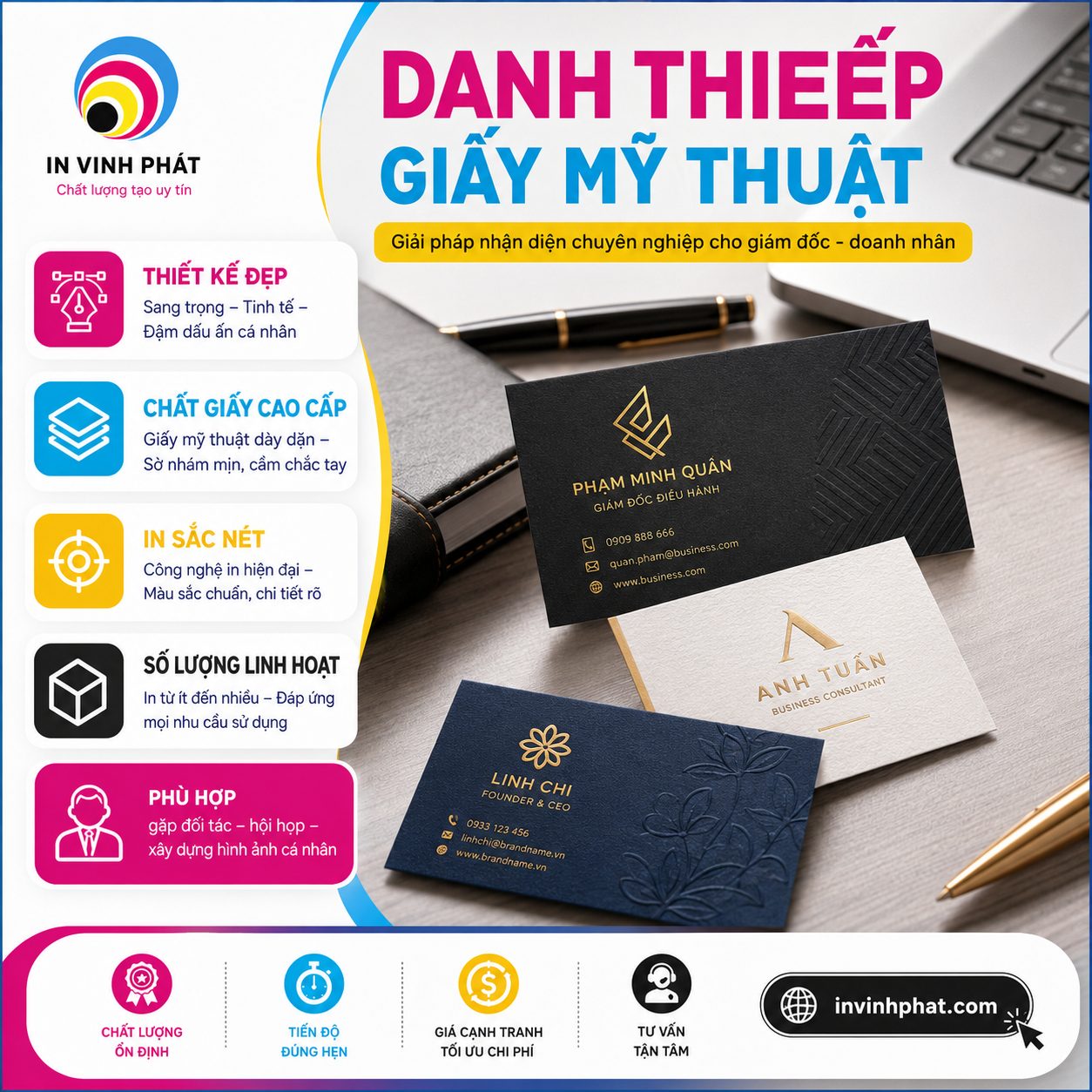 Vĩnh Phát in danh thiếp giấy mỹ thuật