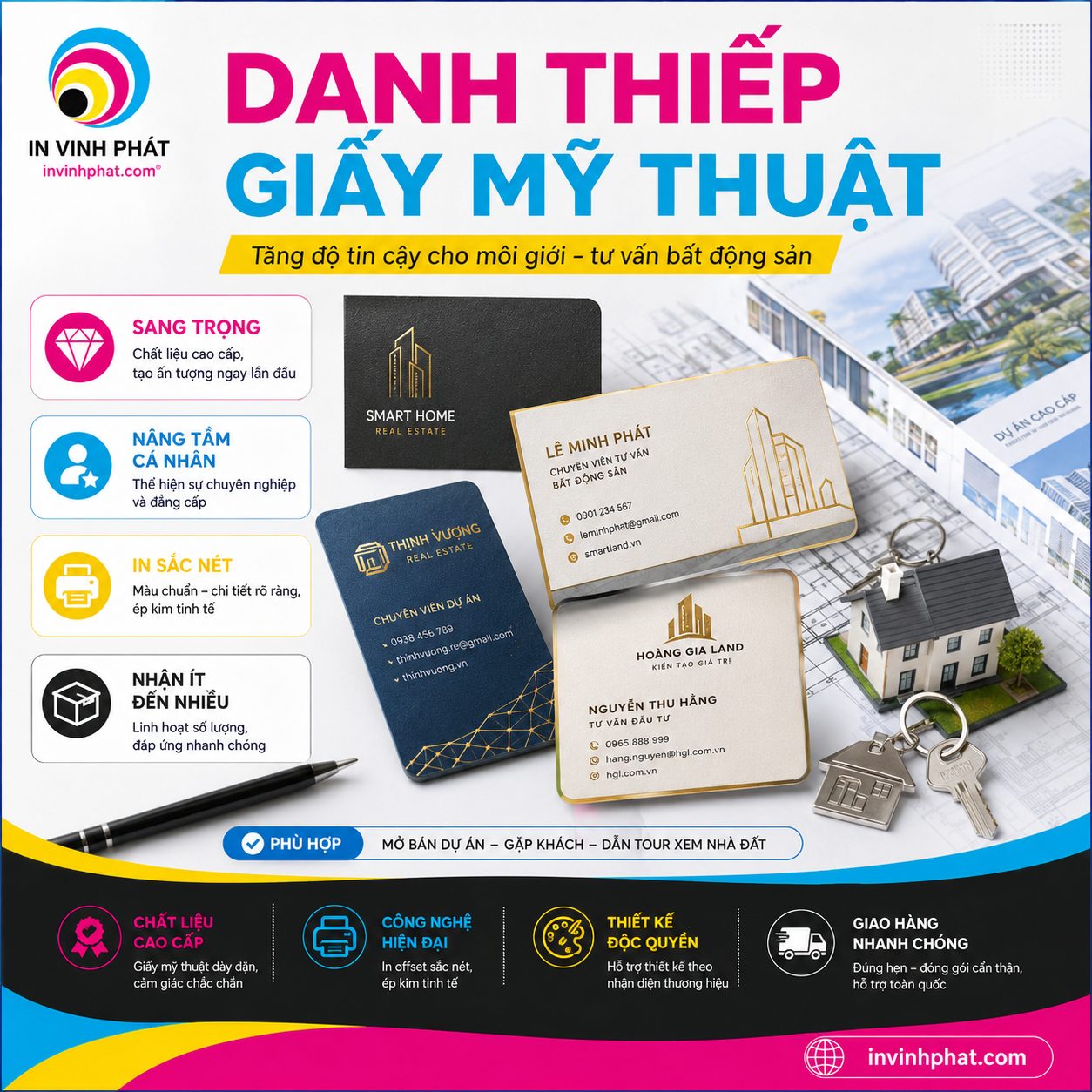 Vĩnh Phát in danh thiếp giấy mỹ thuật 3