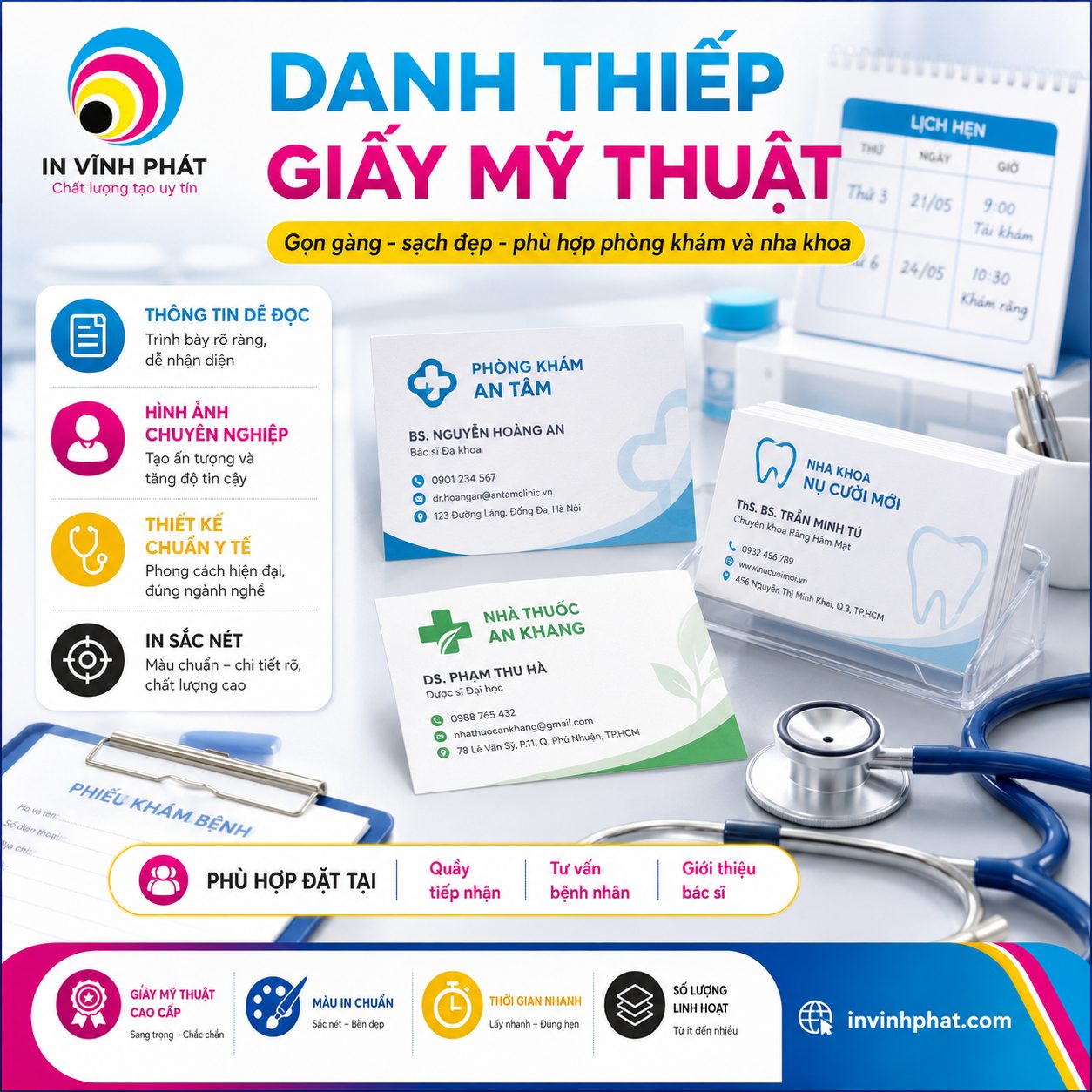 Vĩnh Phát in danh thiếp giấy mỹ thuật 9