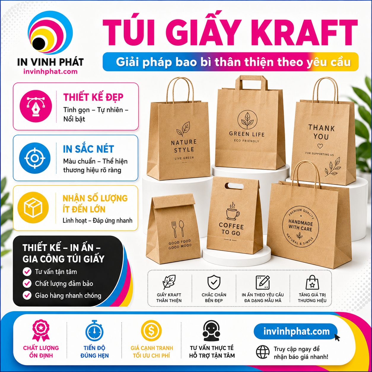 in túi giấy kraft