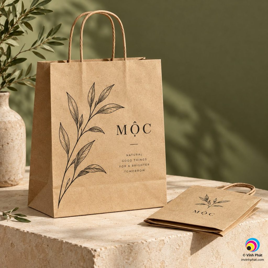 Túi giấy kraft — bản quyền ảnh Vĩnh Phát