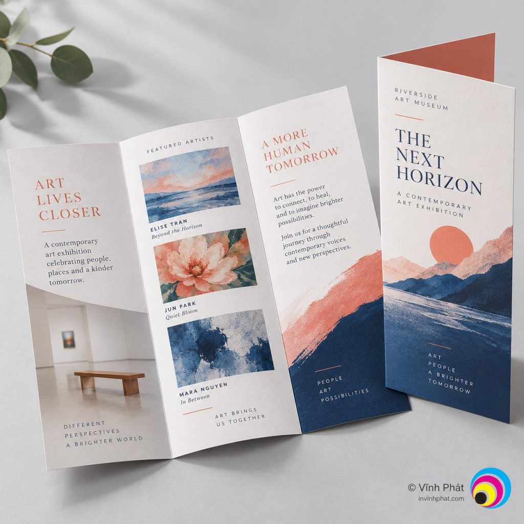 Brochure gấp ba — bản quyền ảnh Vĩnh Phát