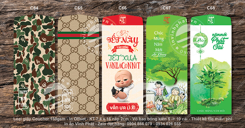 【Báo Giá】In bao lì xì số lượng ít - Thiết kế trọn gói - Chuyên nghiệp
