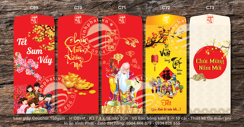 【Báo Giá】In bao lì xì số lượng ít - Thiết kế trọn gói - Chuyên nghiệp