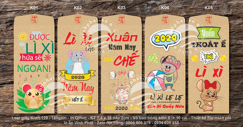 【Báo Giá】In bao lì xì số lượng ít - Thiết kế trọn gói - Chuyên nghiệp