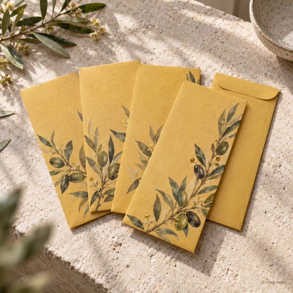 Ảnh minh họa 【báo giá】in bao lì xì số lượng ít - thiết kế trọn gói - chuyên nghiệp; thiết kế giấy và ép kim có bản quyền Vĩnh Phát