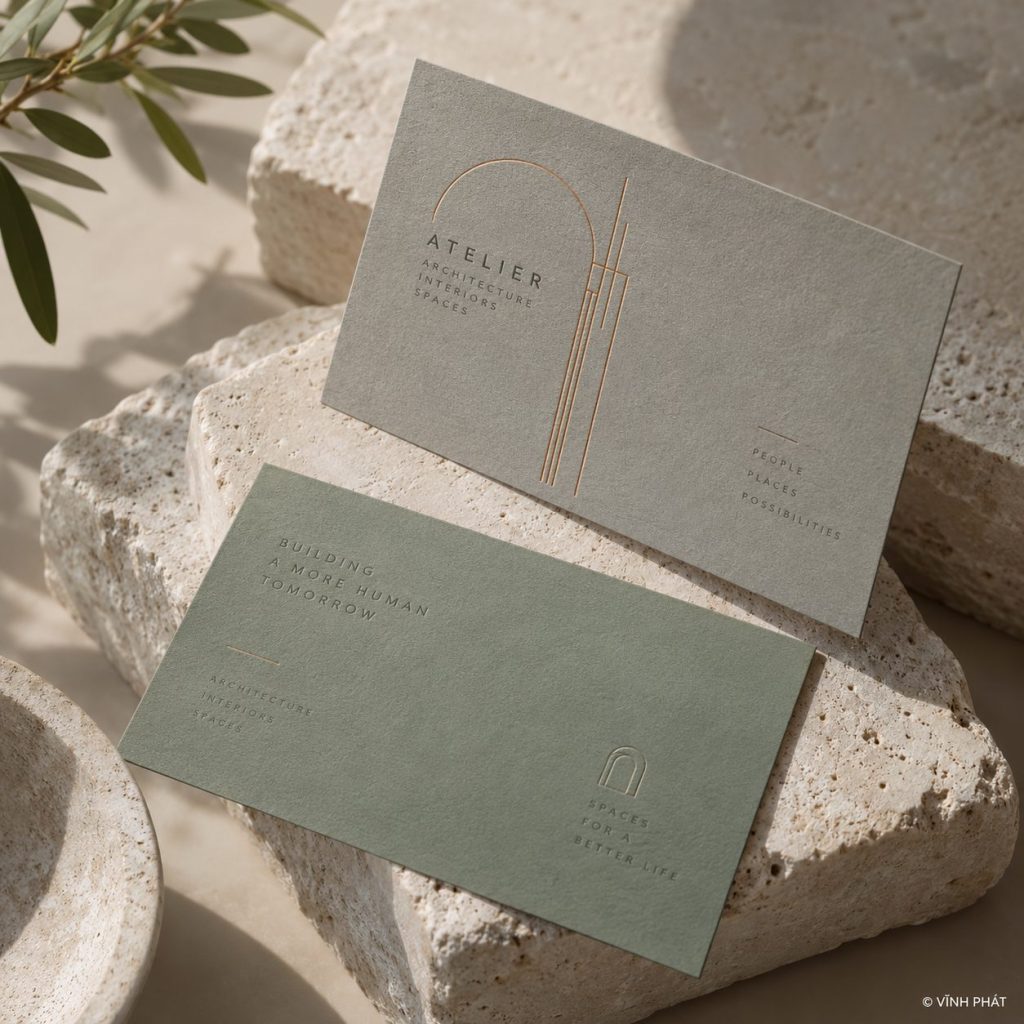 Mẫu danh thiếp minh họa thiết kế name card, card visit, danh thiếp, bản quyền ảnh Vĩnh Phát