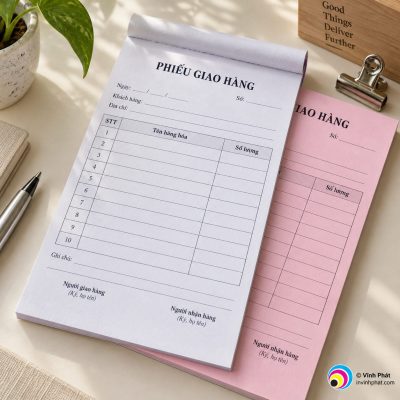 Phiếu giao hàng hai liên — bản quyền ảnh Vĩnh Phát