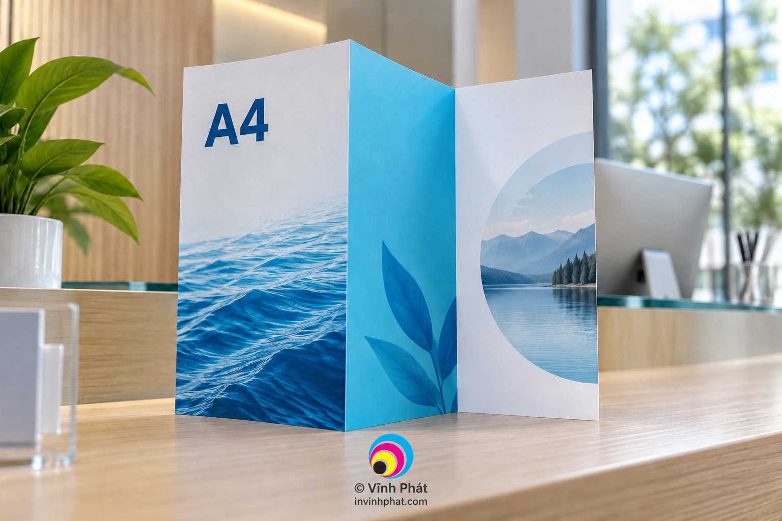 Chi tiết chất liệu và hoàn thiện in brochure gấp chữ Z