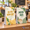 Mẫu in standee mini để bàn với logo bản quyền Vĩnh Phát ở góc ảnh