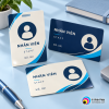 Mẫu in thẻ nhựa nhân viên với logo bản quyền Vĩnh Phát ở góc ảnh