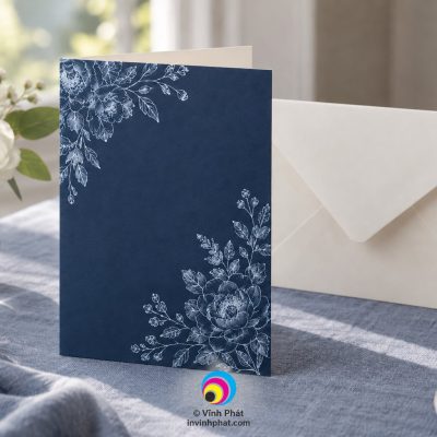 Mẫu in thiệp cưới gấp đôi