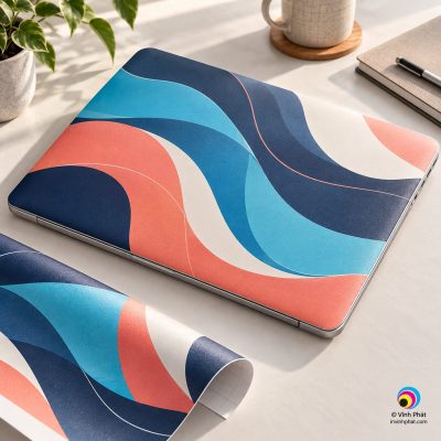 Decal laptop họa tiết — bản quyền ảnh Vĩnh Phát