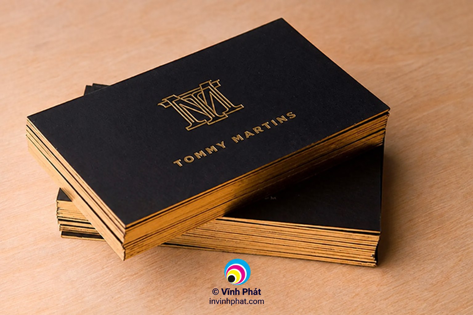 In card visit ép kim - Ép nhũ giá rẻ — mẫu Mẫu card visit