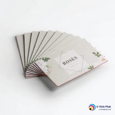 Danh thiếp giấy mỹ thuật họa tiết hoa — bản quyền ảnh Vĩnh Phát