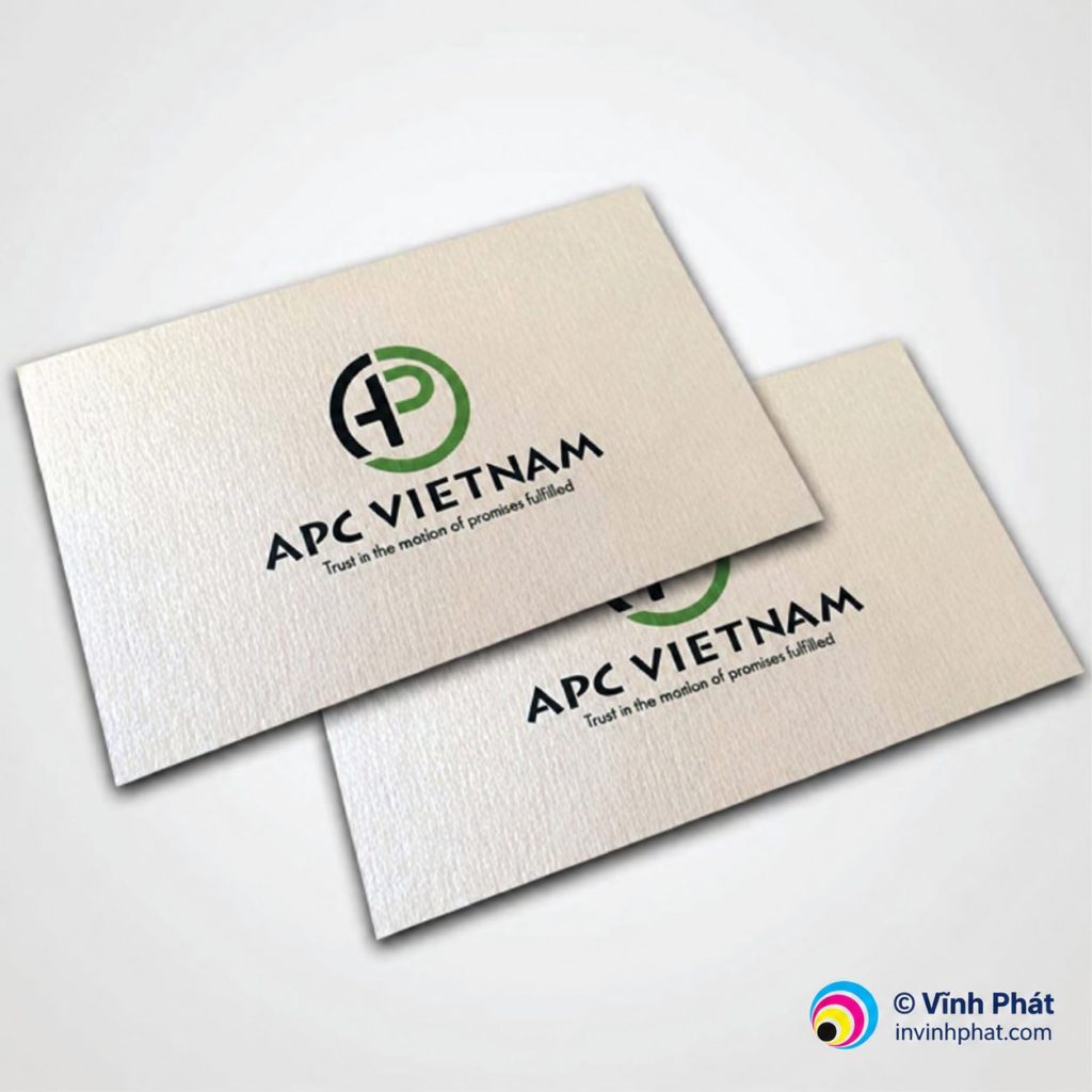 Danh thiếp giấy mỹ thuật màu xanh — bản quyền ảnh Vĩnh Phát