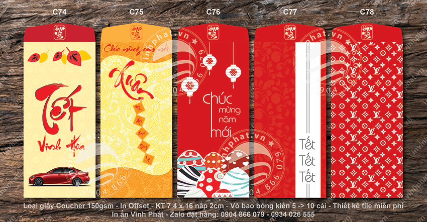 Mẫu bao lì xì Tết 2022