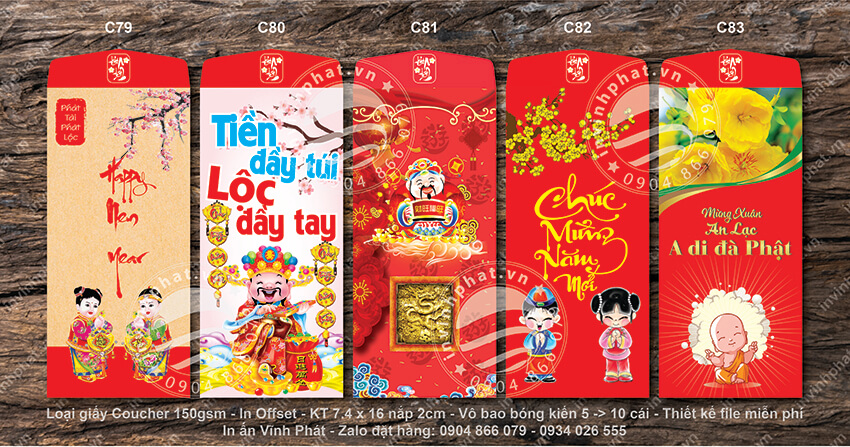 Mẫu bao lì xì Tết 2022