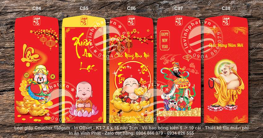 Mẫu bao lì xì Tết 2022