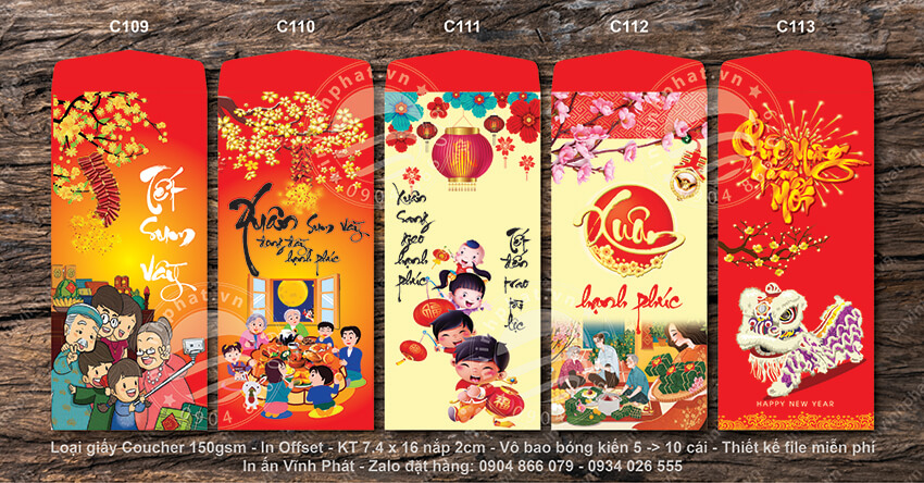 Mẫu bao lì xì Tết 2022