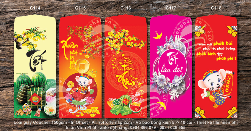 Mẫu bao lì xì Tết 2022