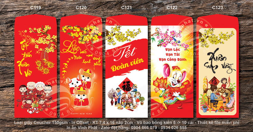 Mẫu bao lì xì Tết 2022