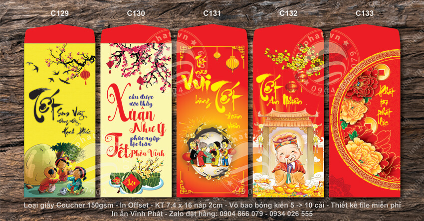 Mẫu bao lì xì Tết 2022