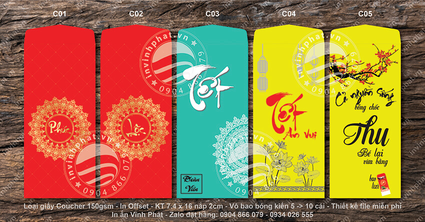 Mẫu bao lì xì Tết 2022