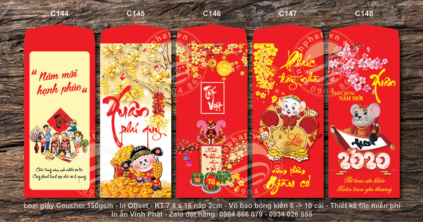 Mẫu bao lì xì Tết 2022