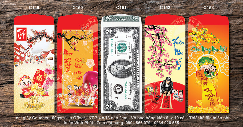 Mẫu bao lì xì Tết 2022