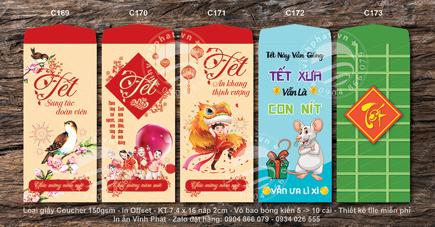 Mẫu bao lì xì Tết 2022