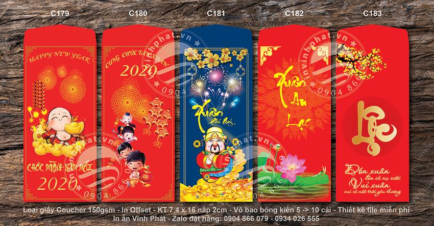Mẫu bao lì xì Tết 2022
