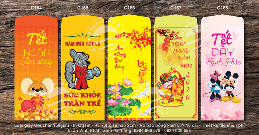 Mẫu bao lì xì Tết 2022