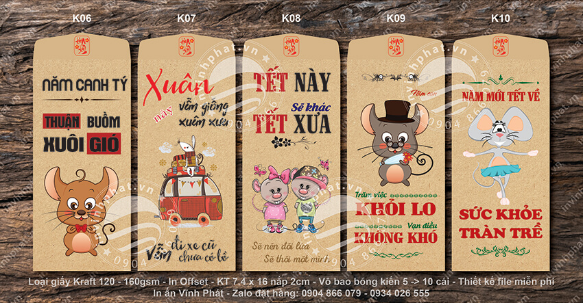 Mẫu bao lì xì Tết 2022