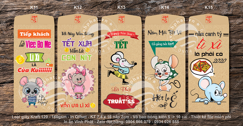 Mẫu bao lì xì Tết 2022