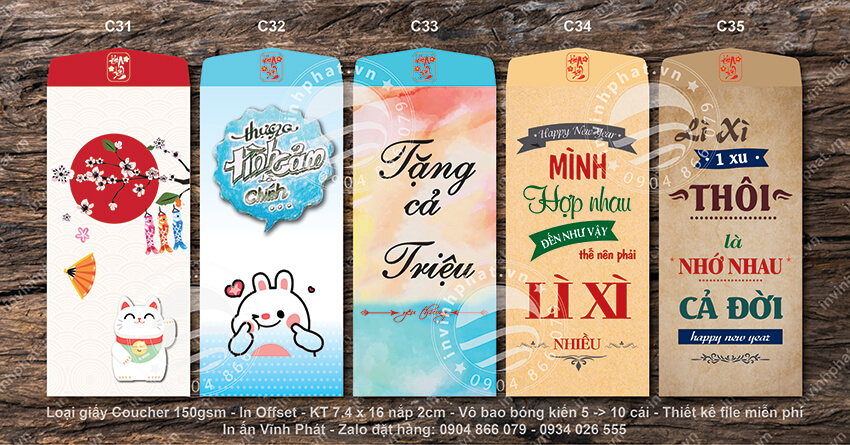 Mẫu bao lì xì Tết 2022
