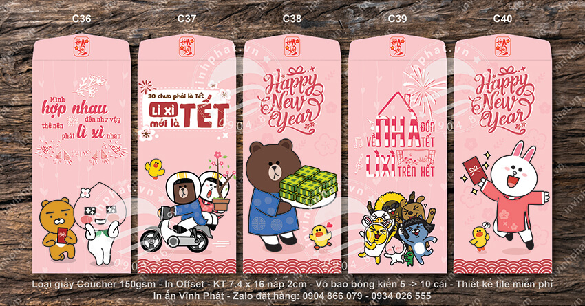 Mẫu bao lì xì Tết 2022