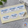 Tem bảo hành dạng tấm — bản quyền ảnh Vĩnh Phát